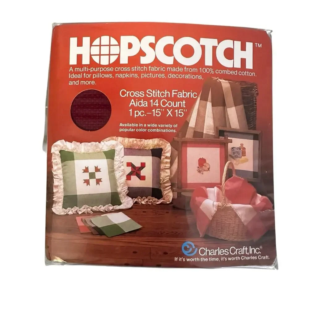 Charles Craft Lot of 5 Hopscotch Cross Stitch Fabric Aida 14 count 15